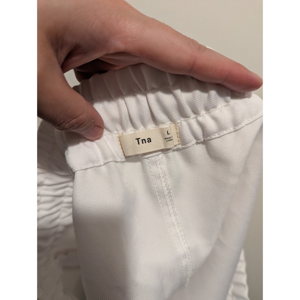 Aritzia TNA Trope Athletic Running Shorts Blue Red Side Stripe White Size Large - Picture 4 of 6